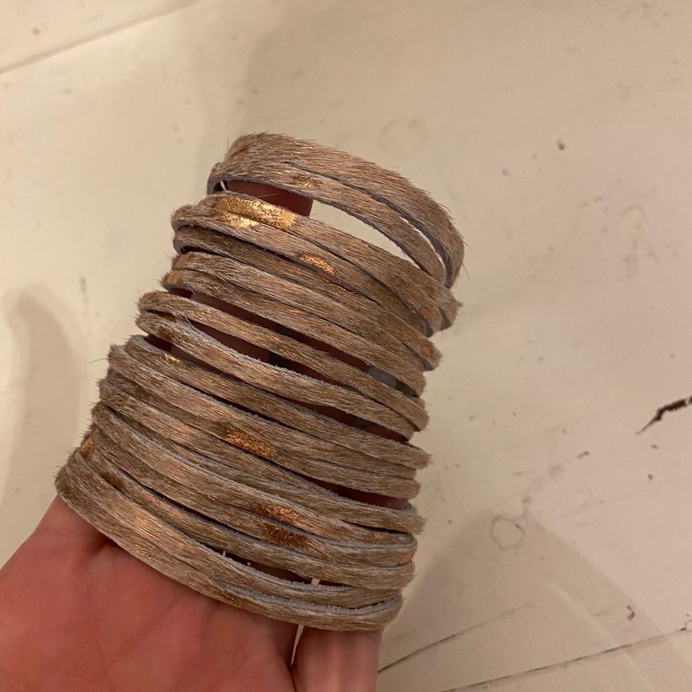 NWOT cowhide wrap cuff bracelet